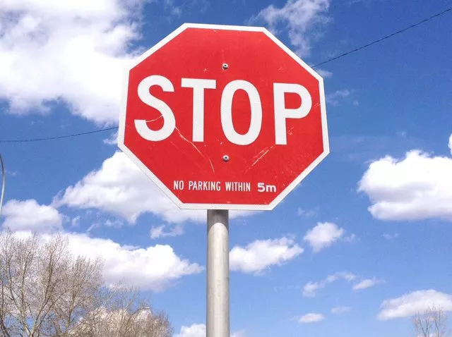 A stop sign